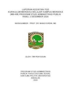 Laporan Kegiatan FGD Kurikulum MBKM - Document Repository Universitas ...